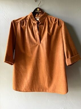 Rovel Vintage Brown Blouse ~ Size 14